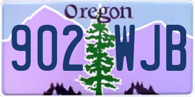OR license plate 902WJB