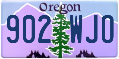 OR license plate 902WJO