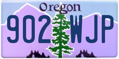 OR license plate 902WJP