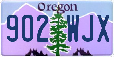 OR license plate 902WJX