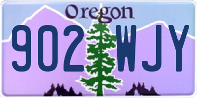 OR license plate 902WJY
