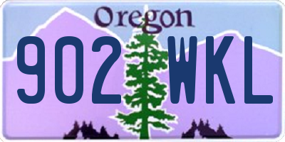 OR license plate 902WKL