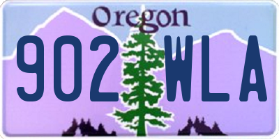 OR license plate 902WLA