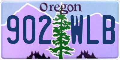 OR license plate 902WLB