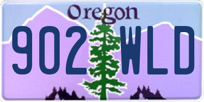 OR license plate 902WLD