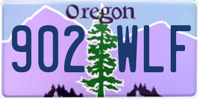 OR license plate 902WLF