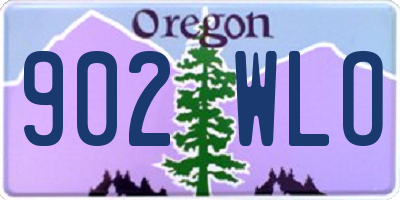 OR license plate 902WLO