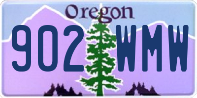 OR license plate 902WMW