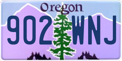 OR license plate 902WNJ