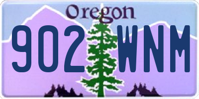 OR license plate 902WNM