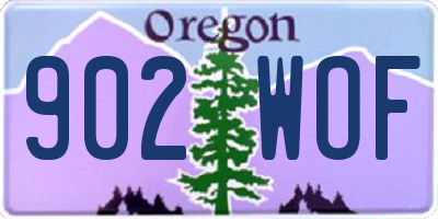 OR license plate 902WOF