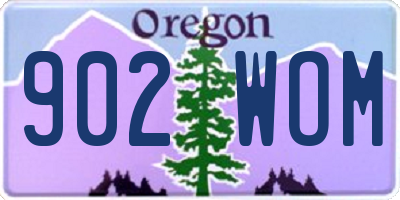 OR license plate 902WOM