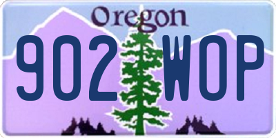 OR license plate 902WOP