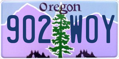 OR license plate 902WOY