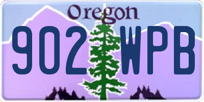 OR license plate 902WPB
