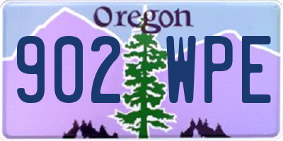 OR license plate 902WPE