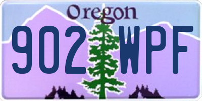 OR license plate 902WPF