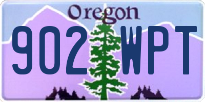 OR license plate 902WPT