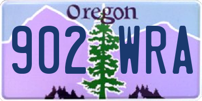 OR license plate 902WRA