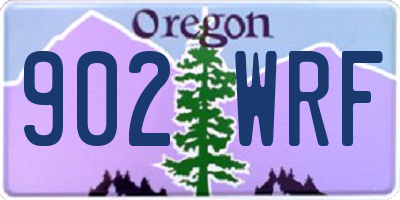 OR license plate 902WRF