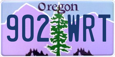 OR license plate 902WRT