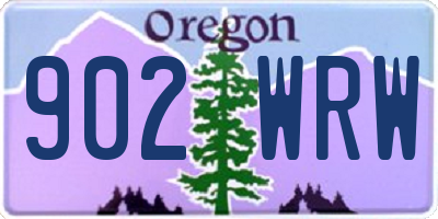 OR license plate 902WRW