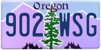 OR license plate 902WSG