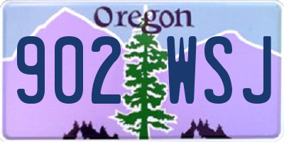 OR license plate 902WSJ