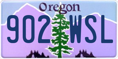 OR license plate 902WSL