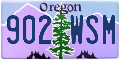 OR license plate 902WSM