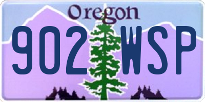 OR license plate 902WSP
