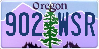 OR license plate 902WSR