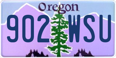 OR license plate 902WSU