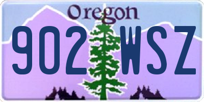 OR license plate 902WSZ