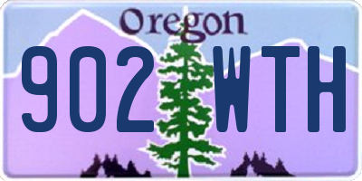 OR license plate 902WTH
