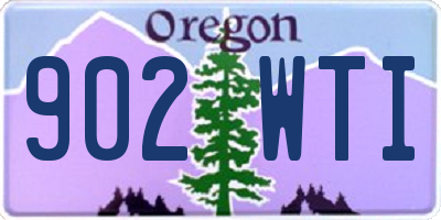 OR license plate 902WTI