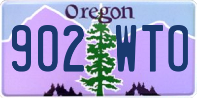 OR license plate 902WTO