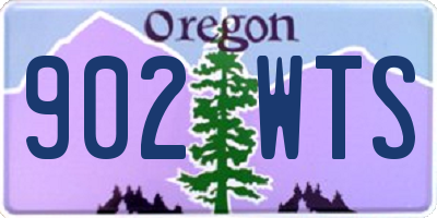 OR license plate 902WTS