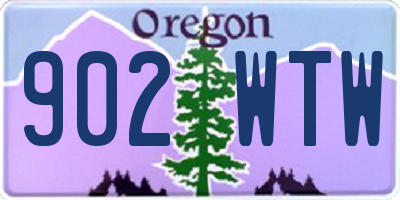 OR license plate 902WTW