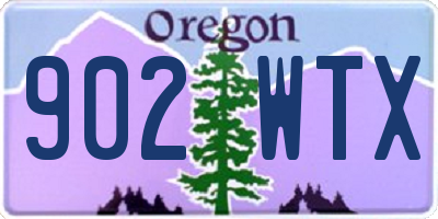 OR license plate 902WTX