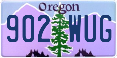 OR license plate 902WUG