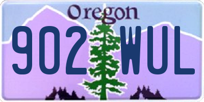 OR license plate 902WUL