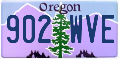 OR license plate 902WVE