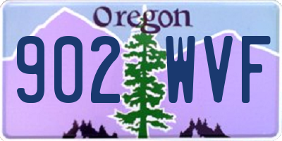 OR license plate 902WVF
