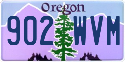 OR license plate 902WVM