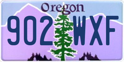 OR license plate 902WXF