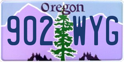 OR license plate 902WYG