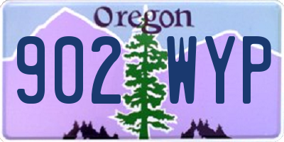 OR license plate 902WYP