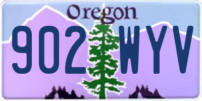 OR license plate 902WYV