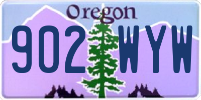 OR license plate 902WYW